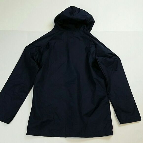 Basic editions navy hooded raincoat NWT - Picture 3 of 8